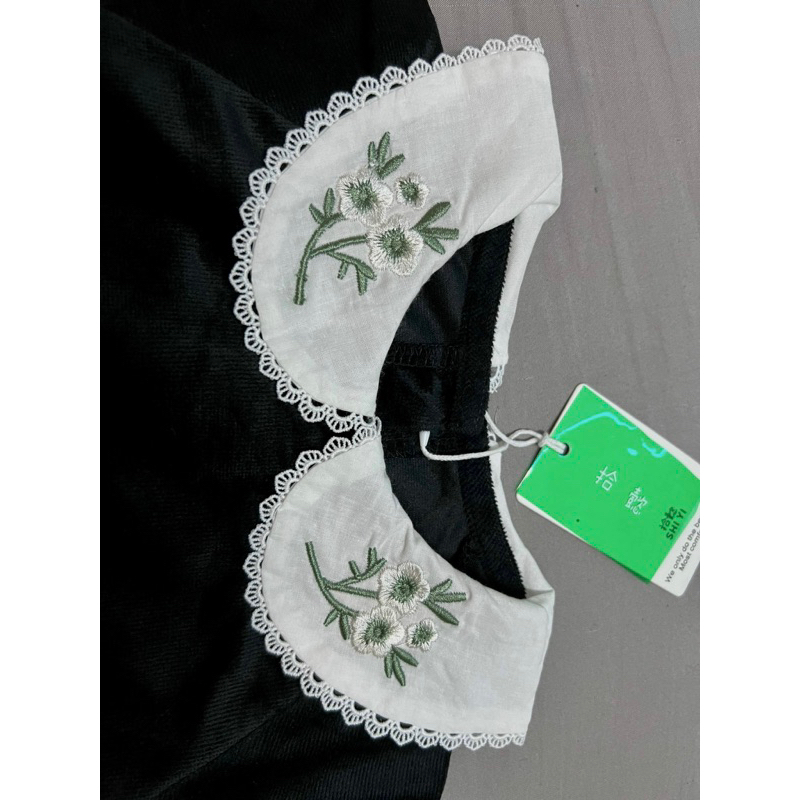 Bodysuit cổ bèo cover bonito cho bé gái chất liệu nhung tăm