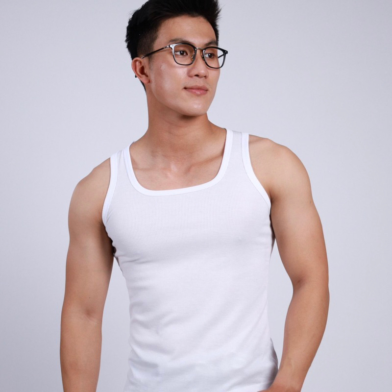 Áo ba lỗ FLO MENSWEAR cổ vuông mới chất gân tăm lạnh mát