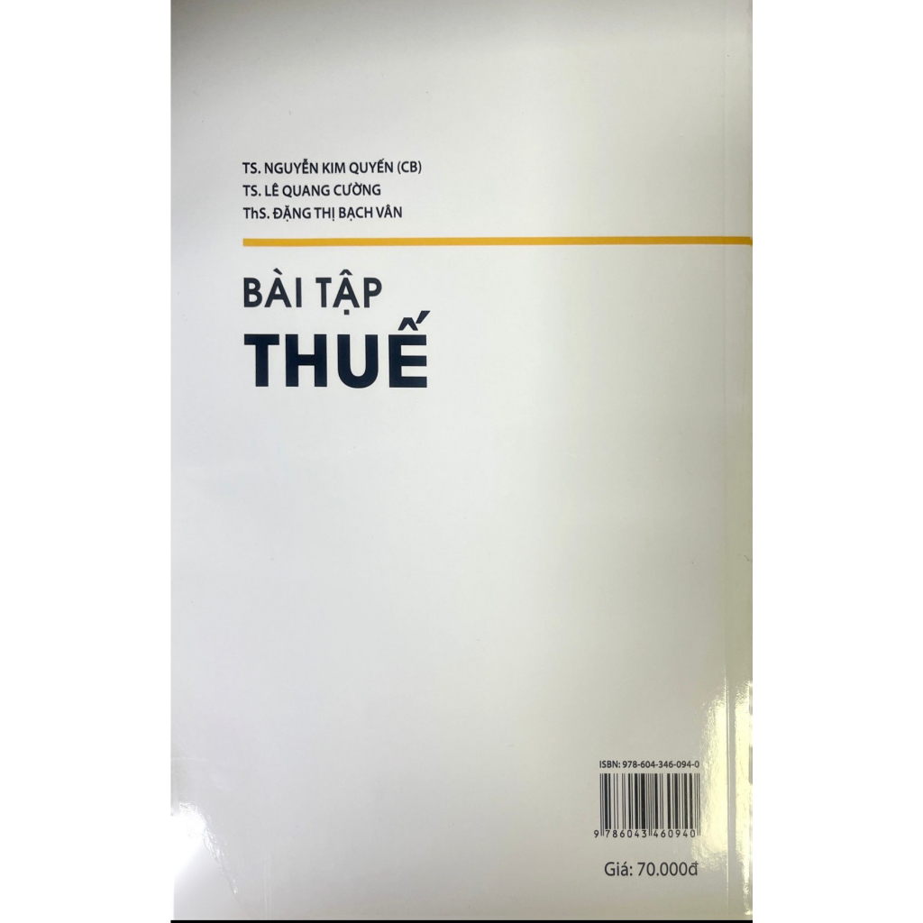 BÀI TẬP THUẾ - GT ĐH Kinh Tế TPHCM