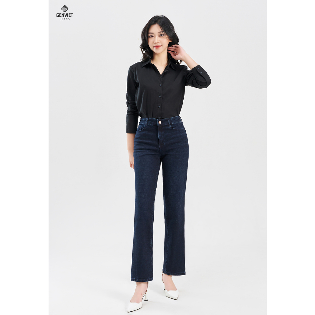 [Mã FATOP12 giảm 30K đơn 150K] Quần Dài Nữ Jeans Đứng DQ109J8286