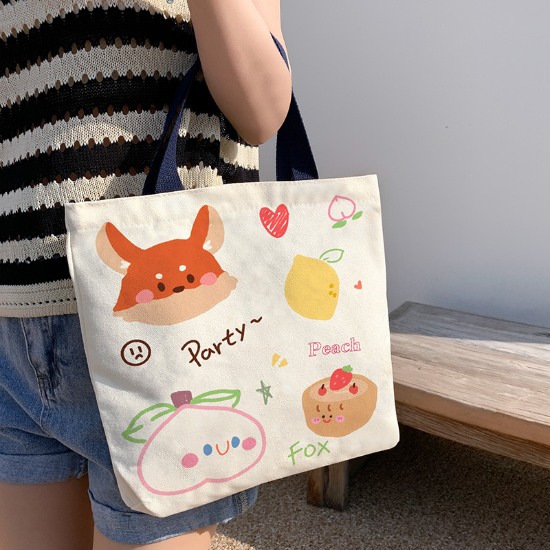 Túi vải túi tote đeo chéo đi học đi chơi giá rẻ có khoá kéo phong cách hàn quốc LYLATA TT05