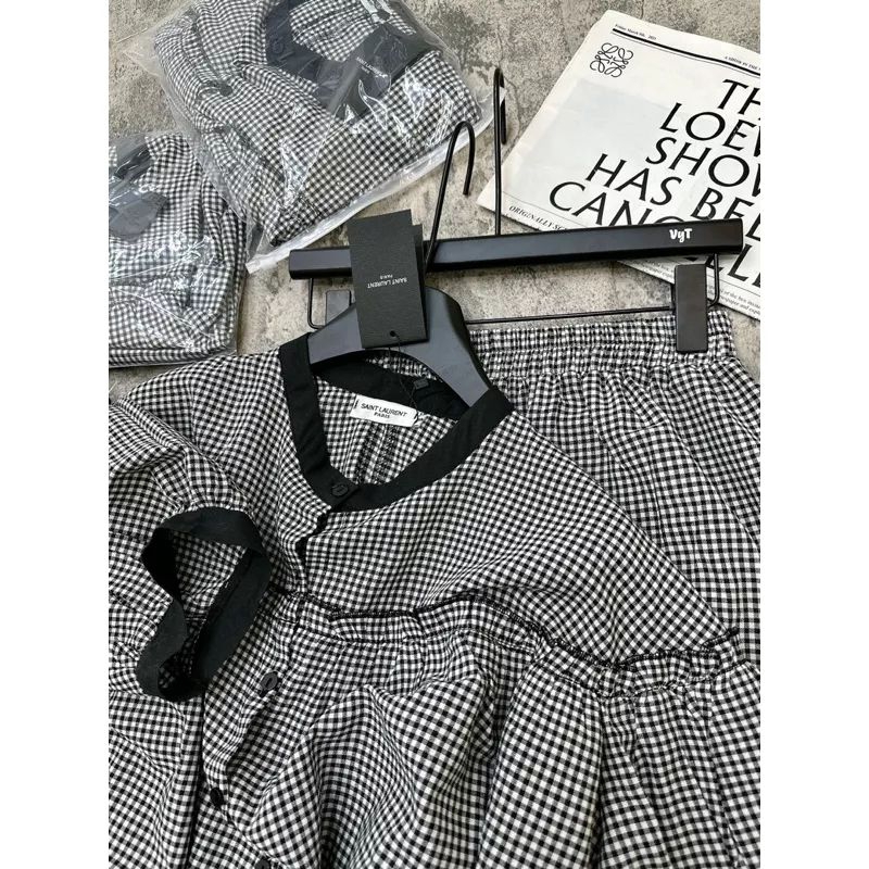 Set babydoll quần ống suông,bộ kẻ caro siêu xinh bigsize 60-95kg