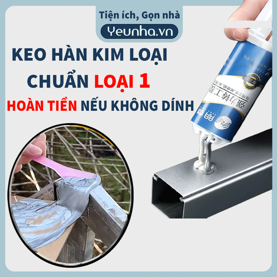Hàng Loại 1 - Keo Dán Sắt, Hàn Dính Sắt Thép Kim Loại Siêu Cứng Chịu Nhiệt 200 Độ C Yeunha.vn - Yêu Nhà Chính Hãng