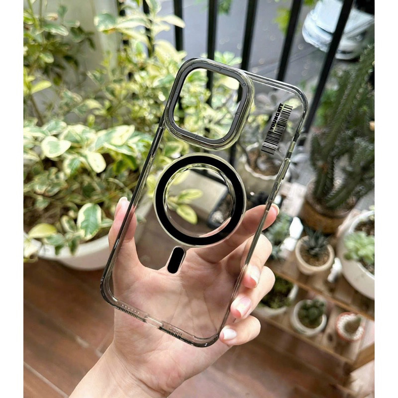 Ốp lưng Youngkit trong hỗ trợ sạc cho iPhone 15 Pro Max / 14 Pro Max chống sốc ôm máy cực sang