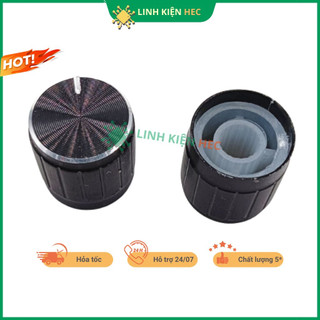 Núm chiết áp nhôm 15x17mm WH148 màu đen linh kiện hec