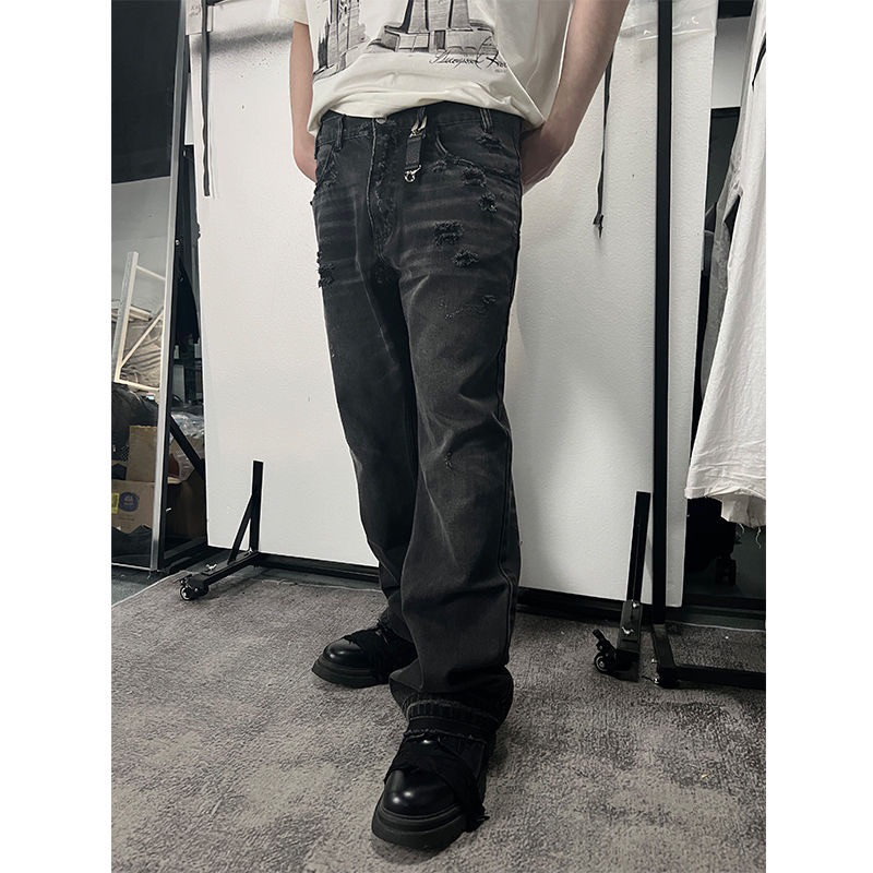 Flared Jeans - Quần jeans ống loe streetwear gấu rách 2023