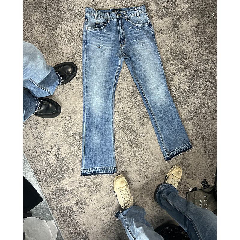 Flared Jeans - Quần jeans ống loe streetwear gấu rách 2023