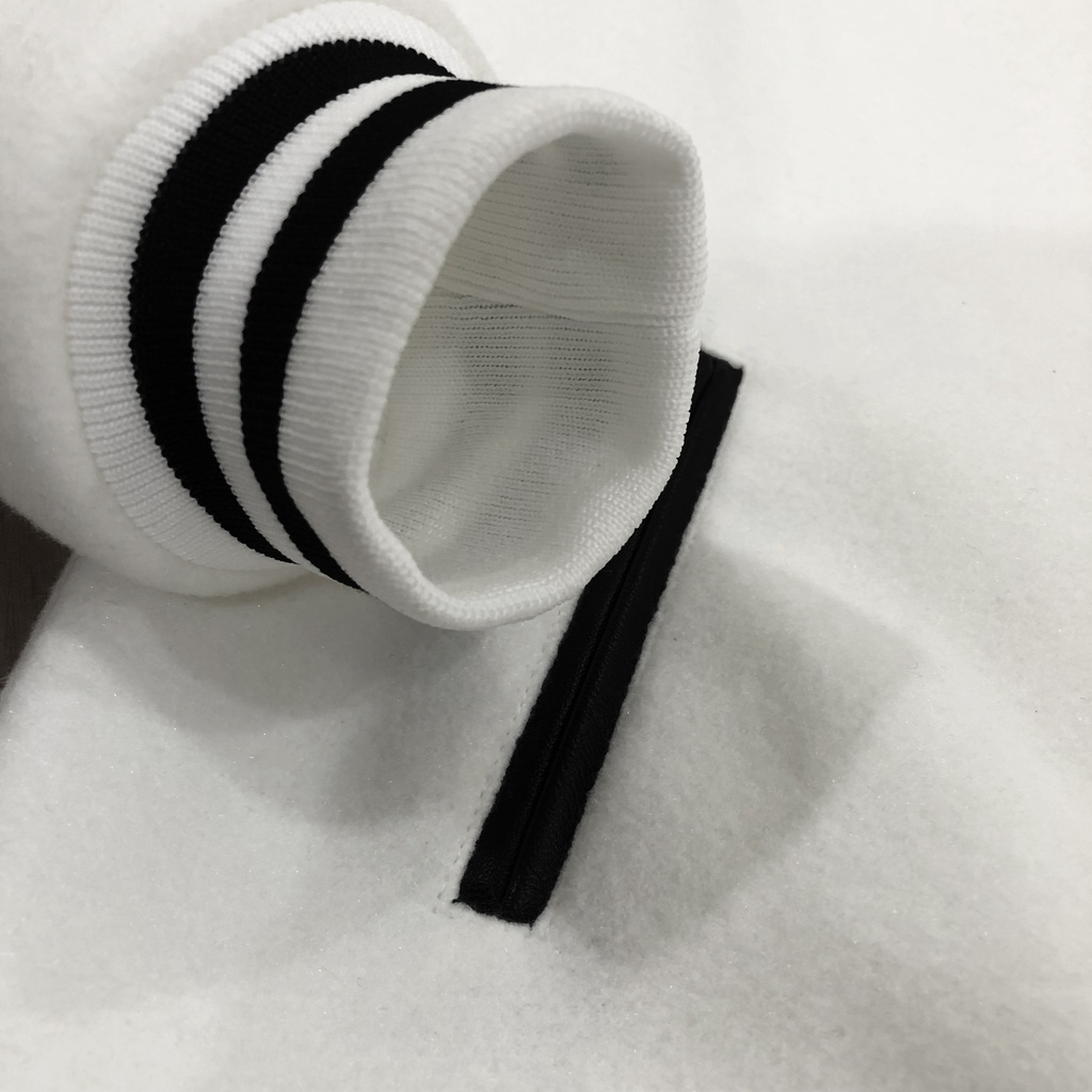 Áo khoác nam bomber GVC Teddy trắng phong cách năng động, Áo khoác bỏng chày Teddy nam nữ unisex - HÀNG SẴN CCL1