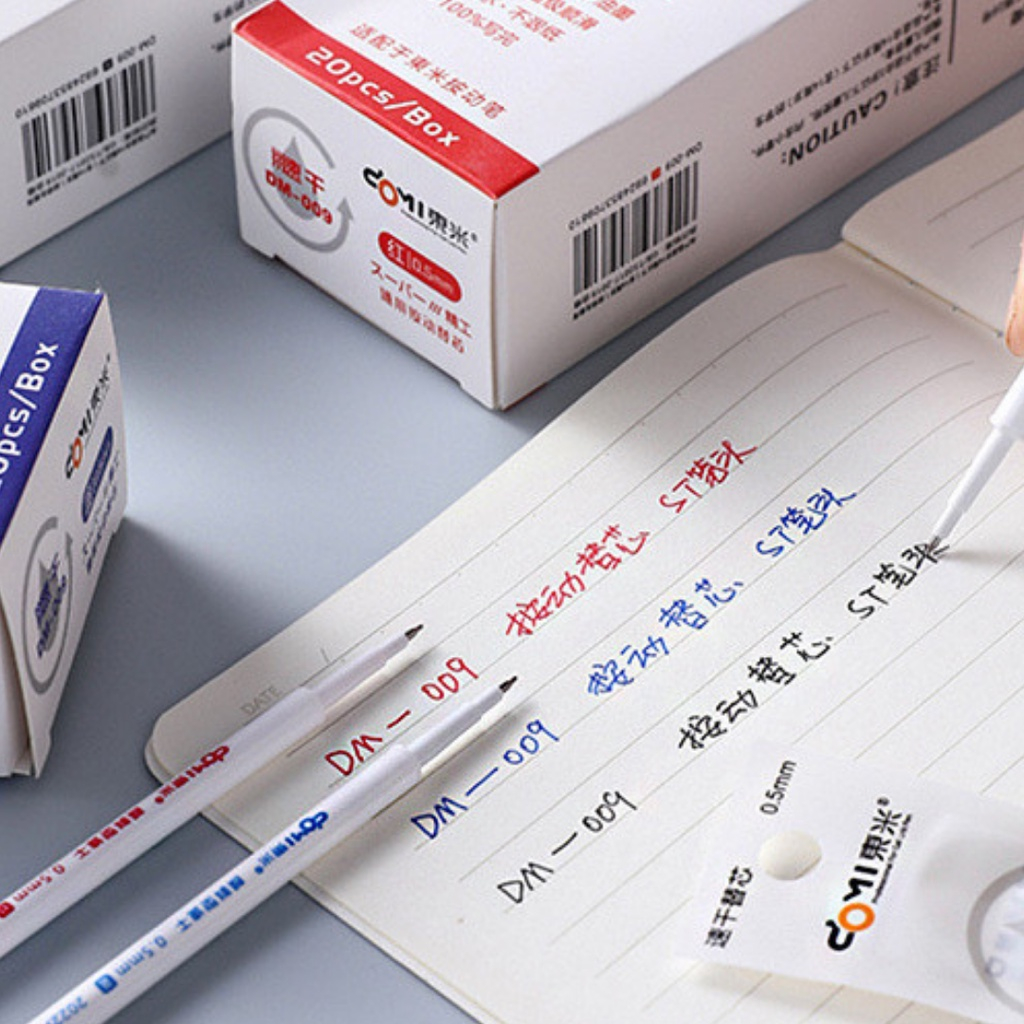 Ngòi Domi 009 đầu 0.5mm Đen Xanh Đỏ Cho Bút Mura, Domi, Lopet Chính Hãng- Tiệm Bút SHIORI