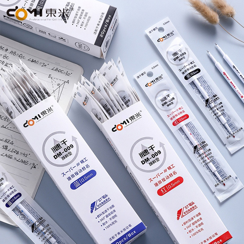 Ngòi Domi 009 đầu 0.5mm Đen Xanh Đỏ Cho Bút Mura, Domi, Lopet Chính Hãng- Tiệm Bút SHIORI