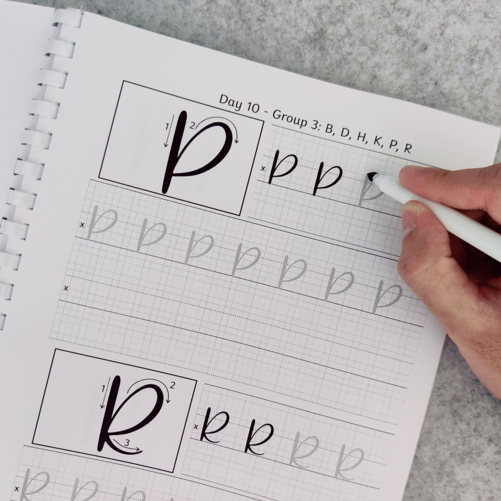 Workbook Luyện Viết Winter Calligraphy Dùng Brush Pen Ngòi Nhỏ Cho Người Mới Bắt Đầu