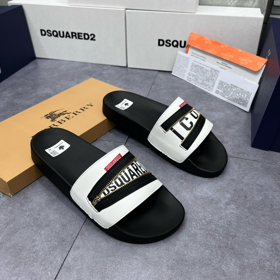 Dép DG khóa chéo Nam Nữ, Dép Khóa Icon Dsq2 Khóa Zip Đế Cao Su Non Cao Cấp Mẫu Hot Trend 2023