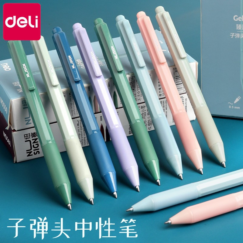 Bút Gel Deli NS559 Mực đen Cao Cấp Màu Sắc Sang Trọng Mực Màu Đen Ngòi Caron Viết Siêu Êm