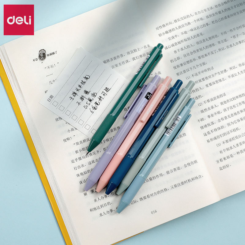 Bút Gel Deli NS559 Mực đen Cao Cấp Màu Sắc Sang Trọng Mực Màu Đen Ngòi Caron Viết Siêu Êm