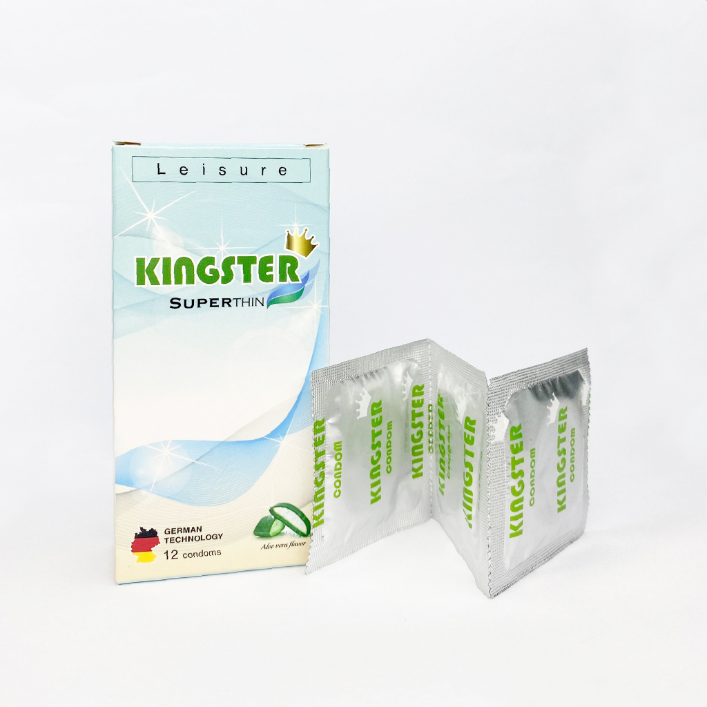 Bao cao su Kingster Superthin Condom Tất Thành Pharma hộp 12 bao