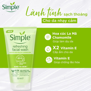 SỮA RỬA MẶT Simple Refreshing Facial Wash 150ml