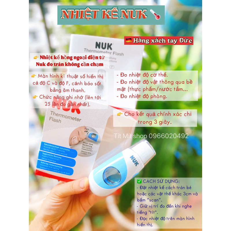 NHIỆT KẾ ĐIỆN TỬ HỒNG NGOẠI NUK 3 CHỨC NĂNG ĐO TAI- TRÁN