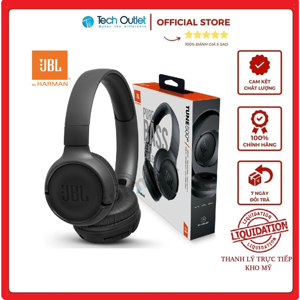 Tai nghe jbl tune 500bt mới nguyên seal chính hãng