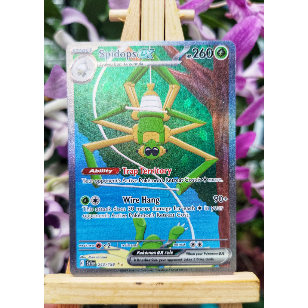 Combo 2 Thẻ Pokemon Tarountula - 199/198 - IR và Spidops ex - 243/198 - SIR