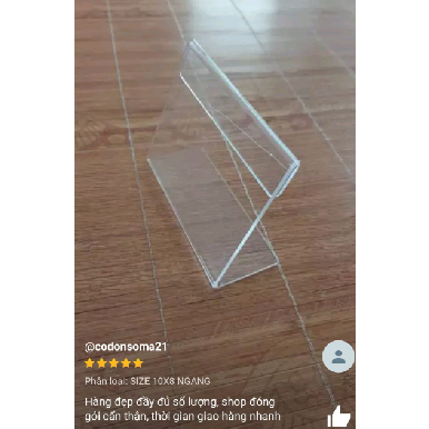 MENU MICA CHỮ L MINI . Kệ mica để bàn. Bảng giá Mica. Kệ thông tin sản phẩm nhiều kích thước