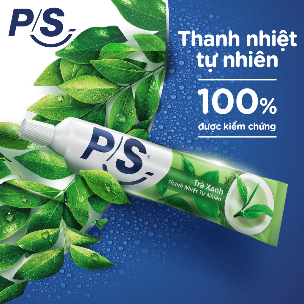 Bộ 3 Kem Đánh Răng P/S Trà Xanh Thanh Nhiệt Tự Nhiên 230g/hộp