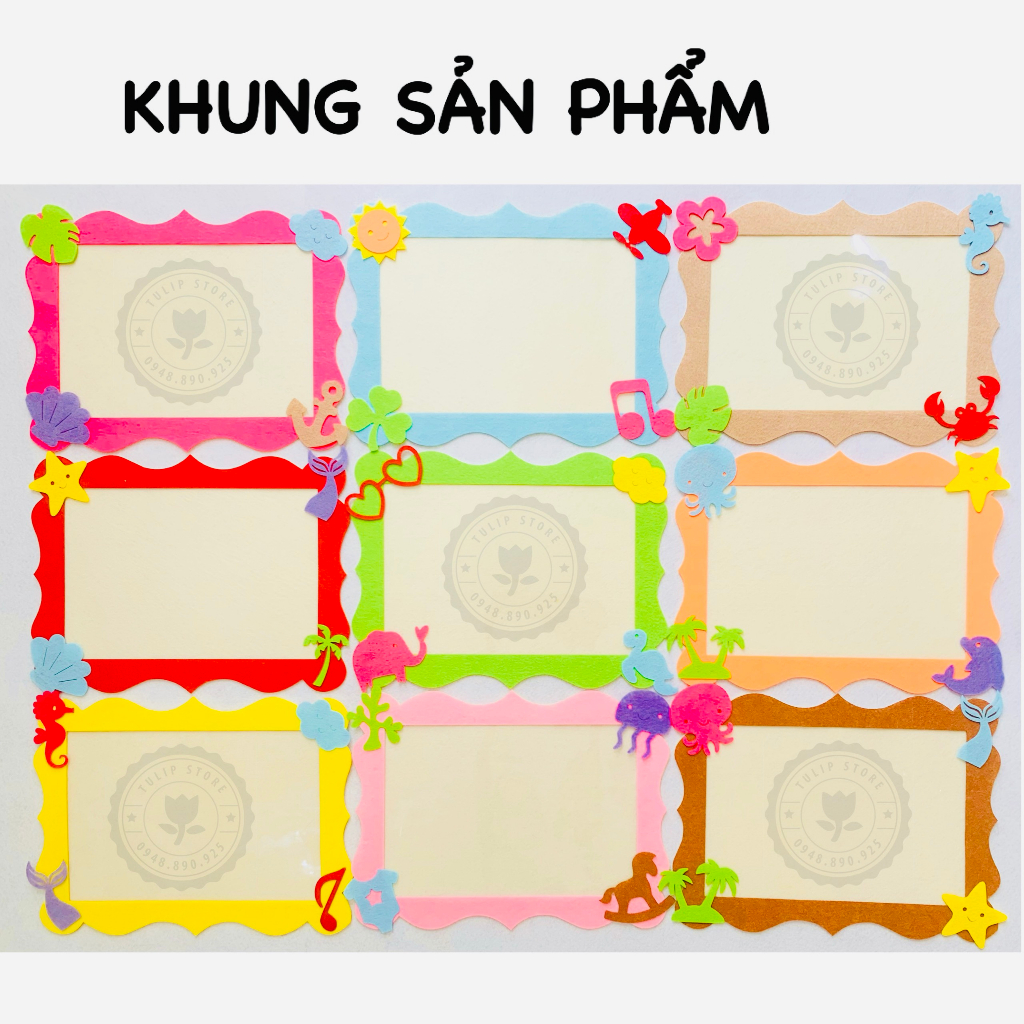 Khung Đựng Sản Phẩm - Trang Trí Mầm Non- Steam Mầm Non