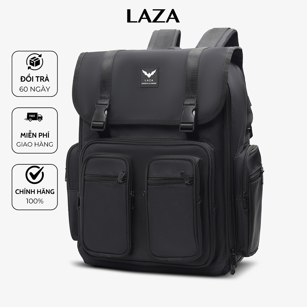 Balo laptop LAZA Simple Backpack 500 - Hàng thiết kế cao cấp trượt nước - Bảo hành trọn đời