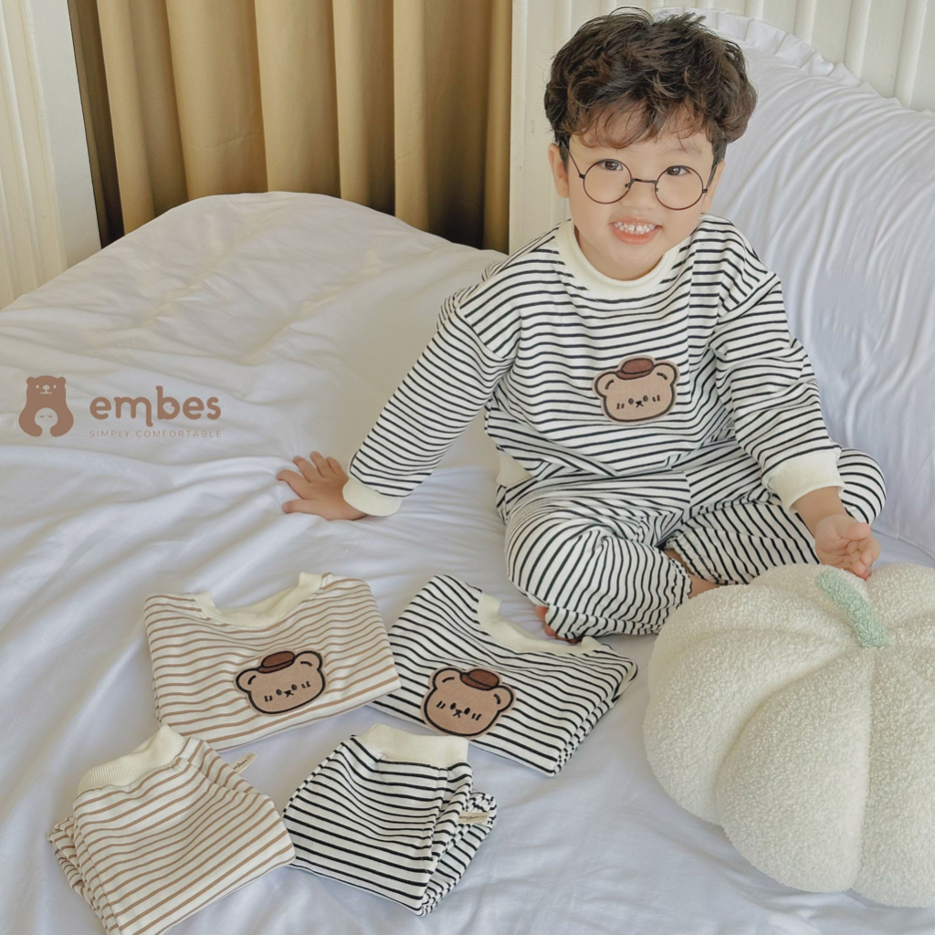 Bộ nỉ EMBES cho bé Trai và bé gái  9kg - 19kg