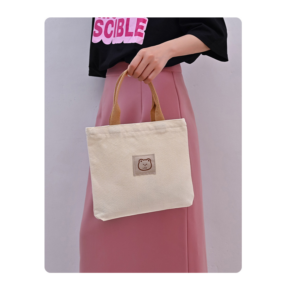 Túi vải túi tote đeo chéo đi học đi chơi giá rẻ có khoá kéo phong cách hàn quốc LYLATA TT10