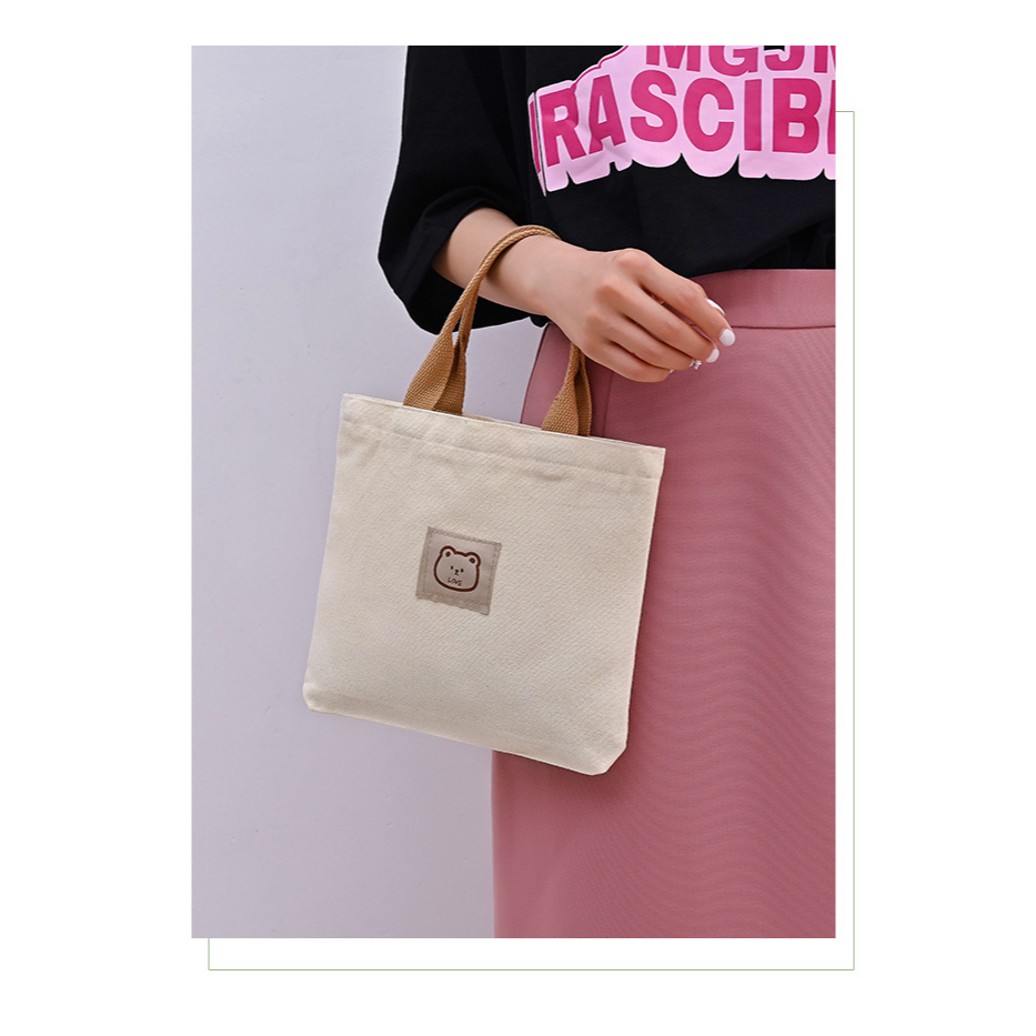 Túi vải túi tote đeo chéo đi học đi chơi giá rẻ có khoá kéo phong cách hàn quốc LYLATA TT10