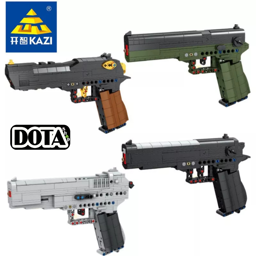 Mô Hình Lắp Ráp Lego Súng Lục Mô Phổng Theo Game PUBG, FreeFire Có Đạn Đầu Tròn Bắn Được | Dota Shop