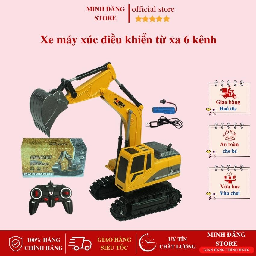 Máy xúc điều khiển từ xa đồ chơi cho bé có gầu sắt, bánh xích, đồ chơi điều khiển từ xa cho trẻ em BOBIKIDS MX01