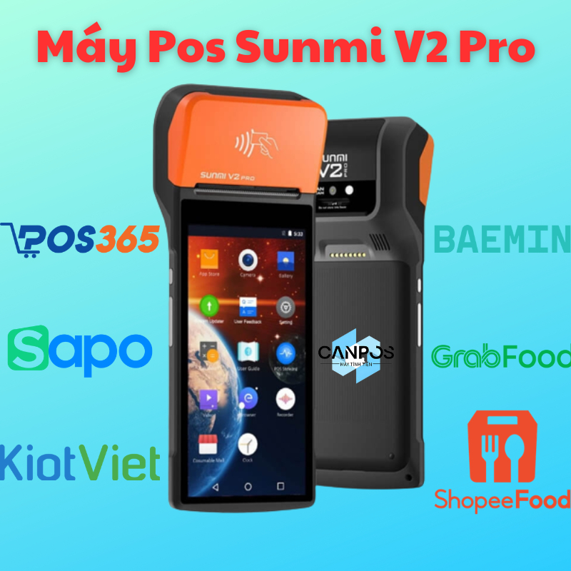 Máy bán hàng Sunmi V2 Pro 95-99% - Tặng kèm phần mềm