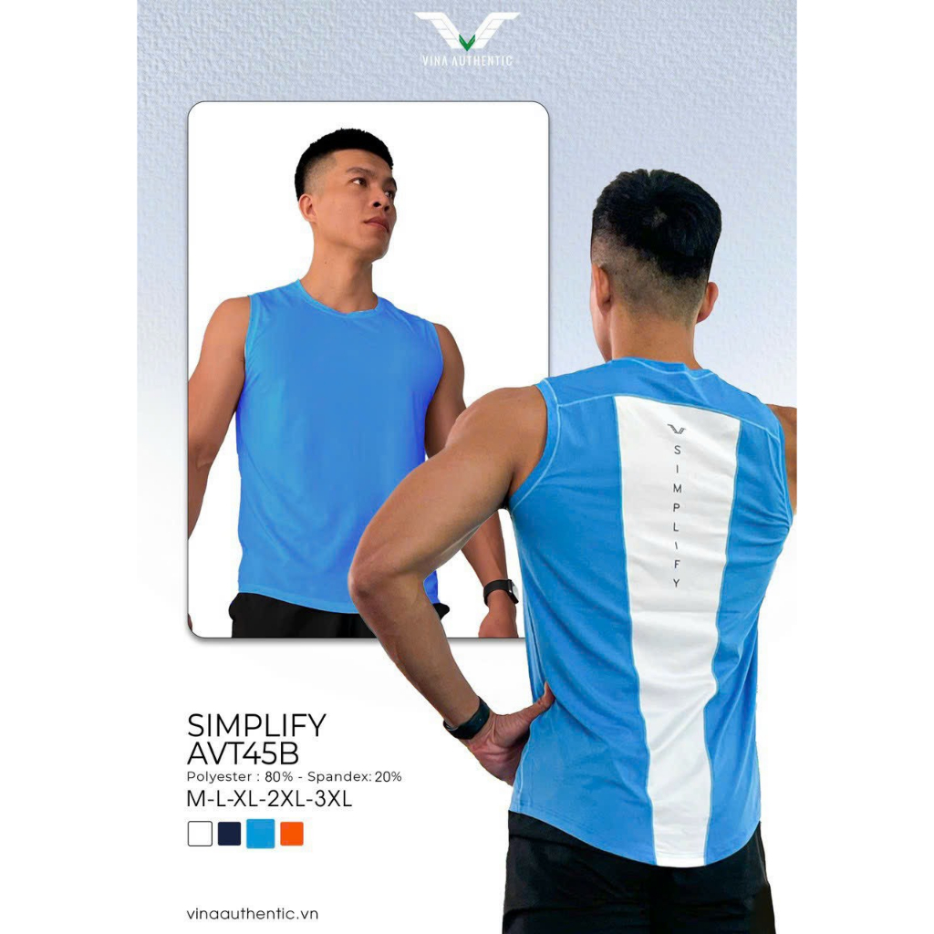 AVT45- Áo Boby Nam Sát Nách Khoe Body Nam Tính, Thiết Kế Mạnh Mẽ, Vải Thoáng Mát