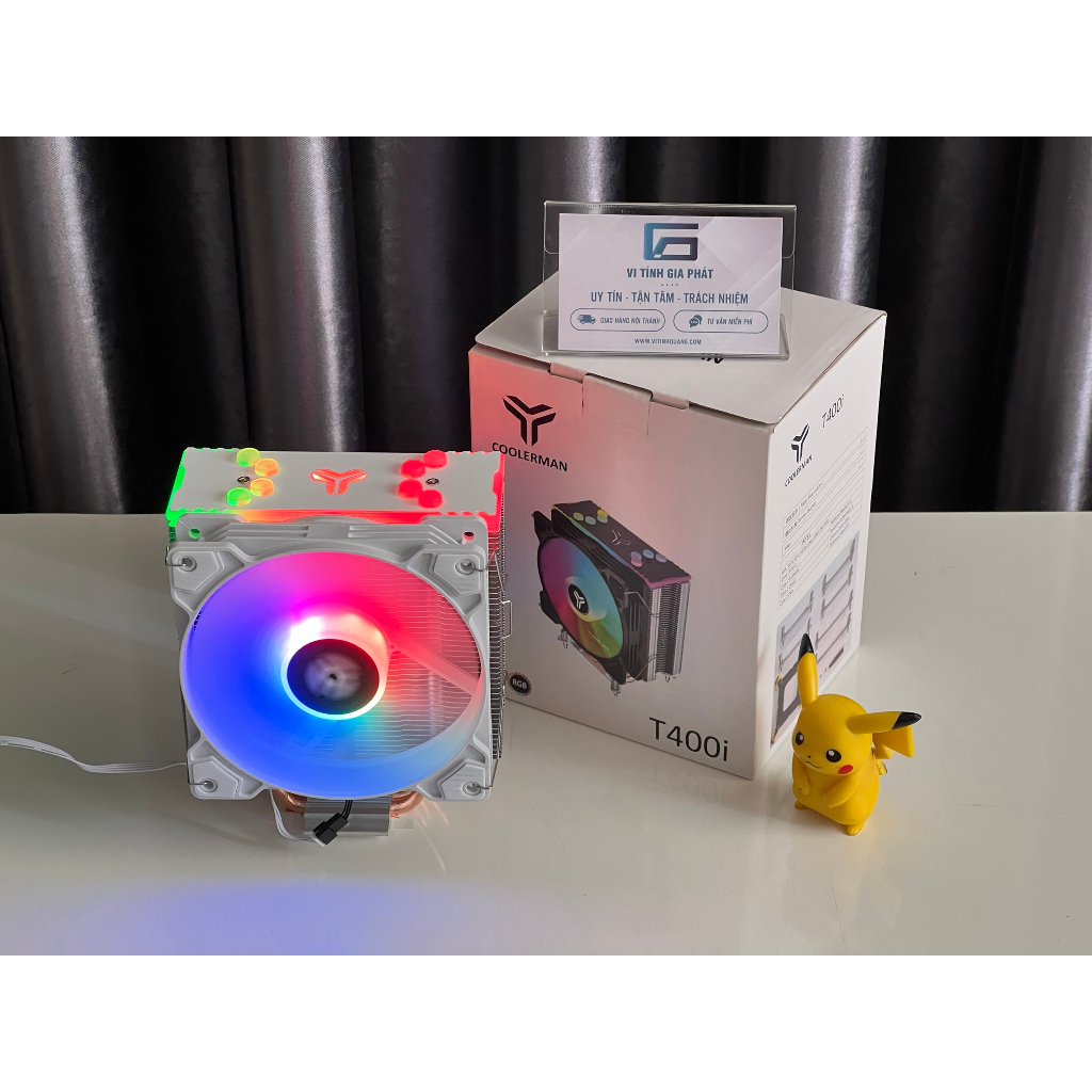 Quạt Tản Nhiệt T400I Coolerman Led RGB + Tặng Kèm Keo Tản Nhiệt