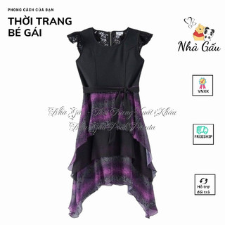 Bé gái - đầm voan d - signed bé gái màu tím