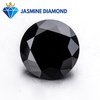 Kim cương nhân tạo Mỹ Moissanite giác cắt tròn màu đen