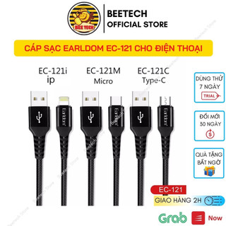 Cáp sạc nhanh, dây sạc chống gãy đầu Earldom EC 121 Cho ip/Micro USB/TypeC - Beetech