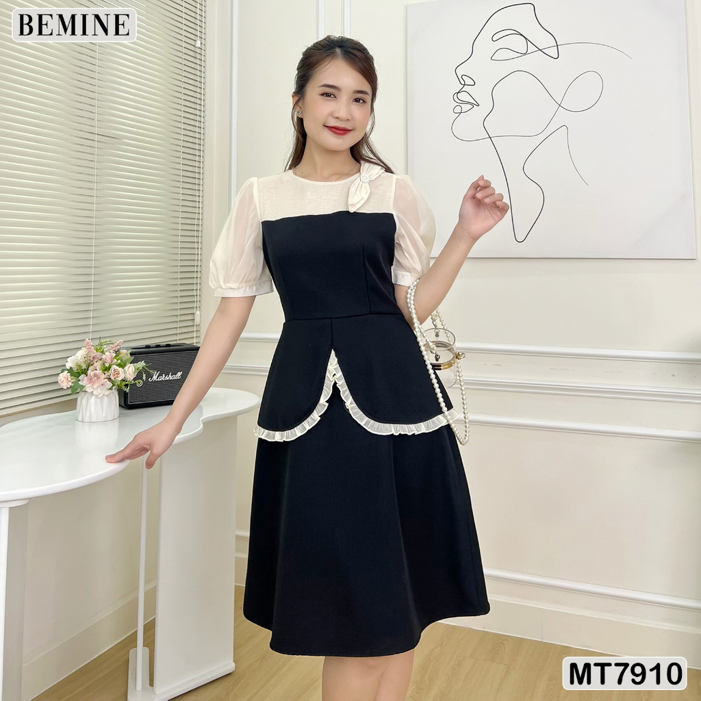 Đầm thiết kế tay phồng tùng xoè BEMINE MT7910