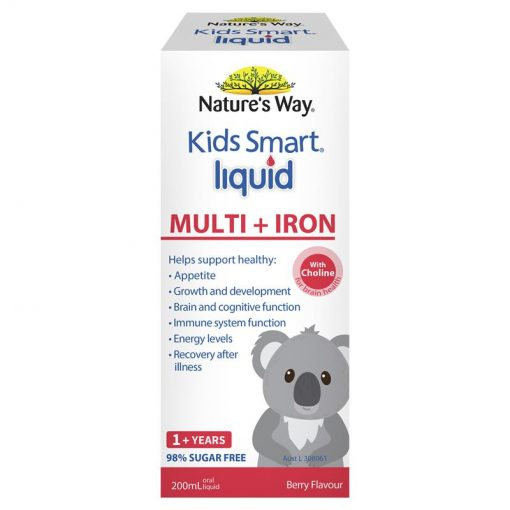 Vitamin Tổng hợp và Sắt Nature's Way Kids Smart Multi + Iron Liqiuid , 200ml