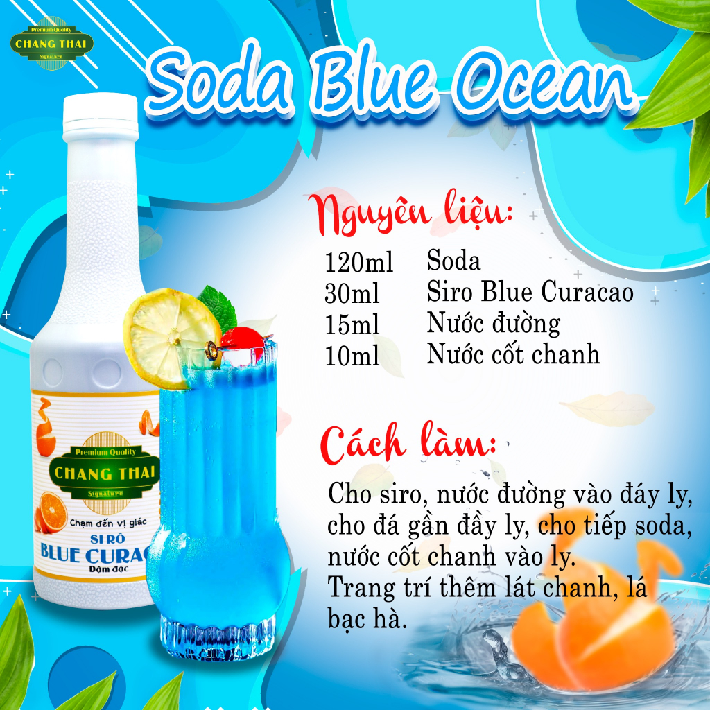 Siro Blue Nhiệt Đới Chang Thai 1000ml