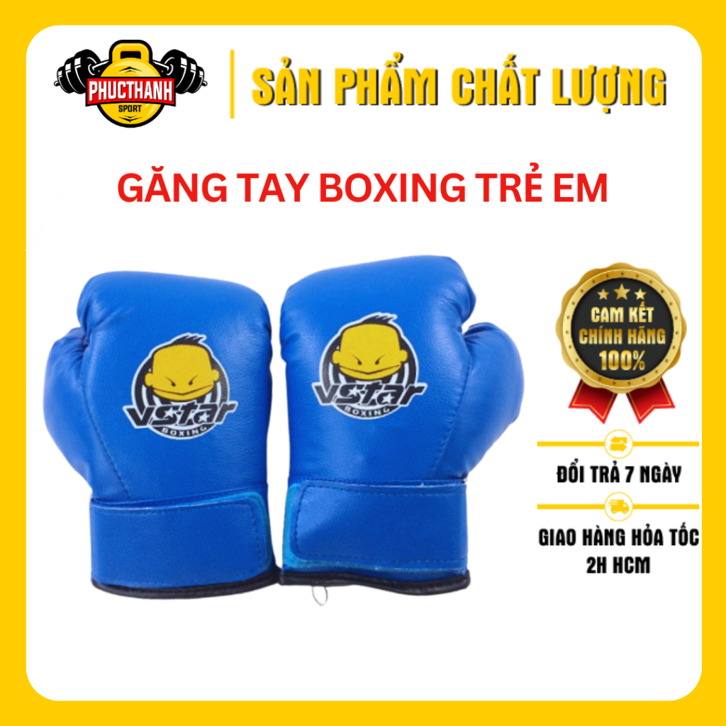Găng đấm boxing trẻ em (xanh)