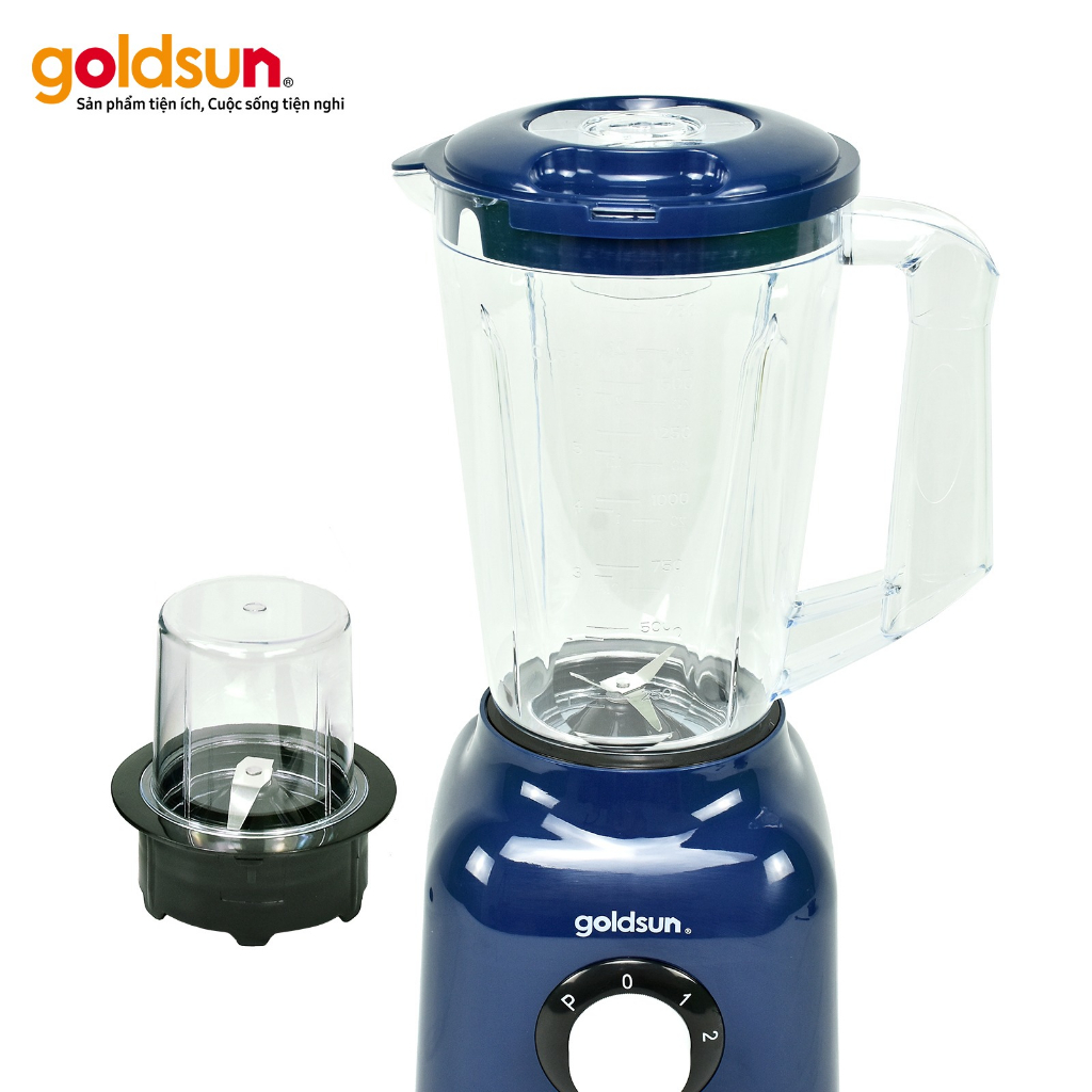 Máy xay sinh tố Goldsun GBL4115 công suất 400W, 3 cối nhựa, lưỡi dao inox 4 cánh