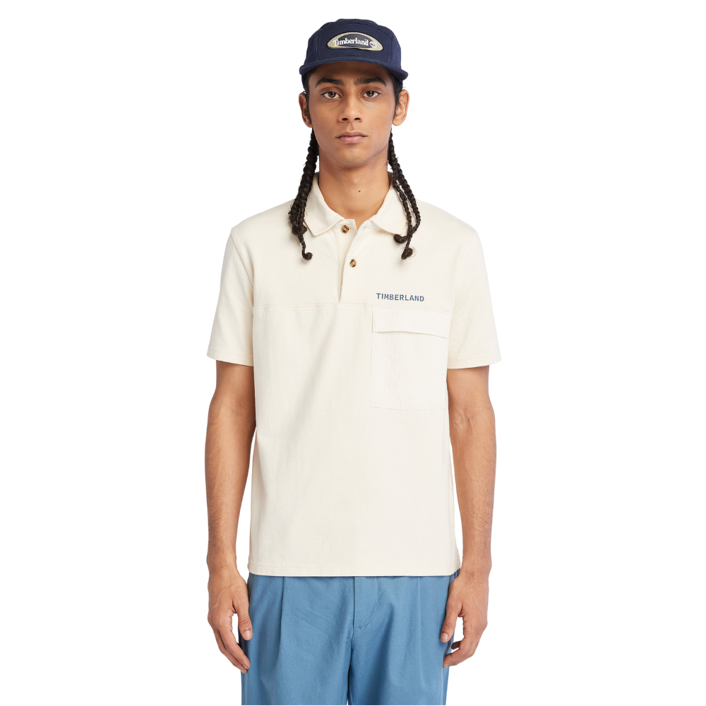 [Original] Timberland Áo Polo Nam Mix Media Seersucker Pocket Polo Regular TB0A666W