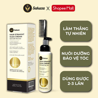 Thuốc duỗi tóc tại nhà thành phần Olive phục hồi không làm tổn thương tóc Sakuza 250ml