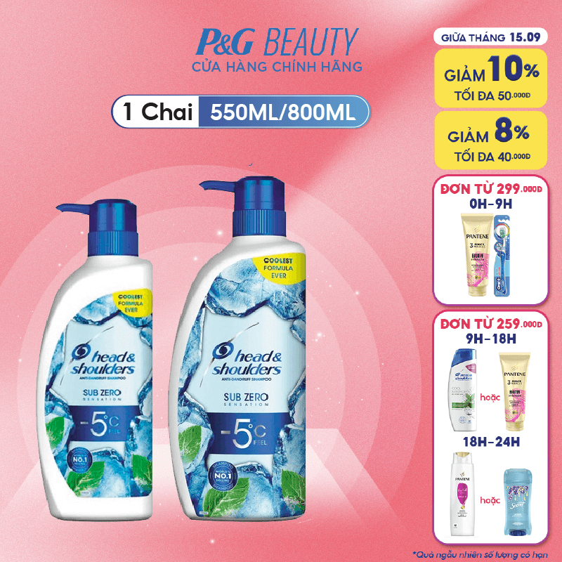 Dầu gội Head & Shoulders làm sạch gàu subzero 550ml