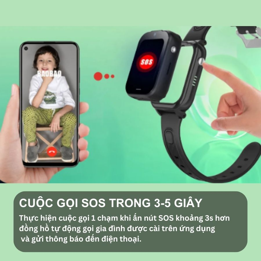 Đồng hồ thông minh định vị trẻ em Wonlex KT28 - Thiết bị đeo tay quan sát trẻ hỗ trợ videocall và nghe gọi 2 chiều