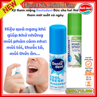 Xịt thơm miệng Dontodent Đức cho hơi thở thơm mát suốt cả ngày