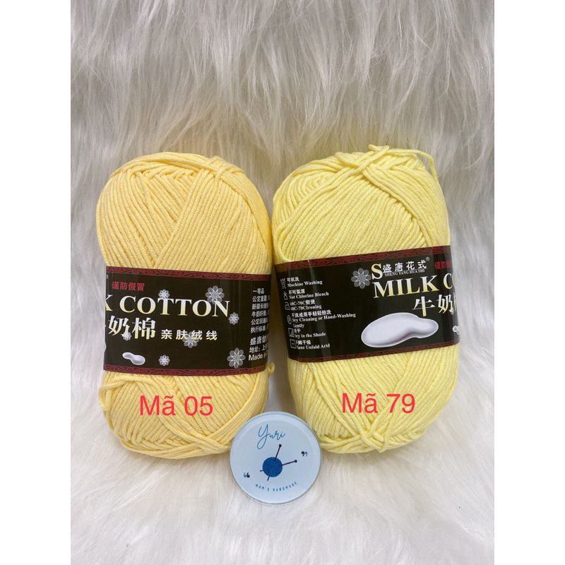 Len milk cotton 125g loại 1  - Len sợi cotton