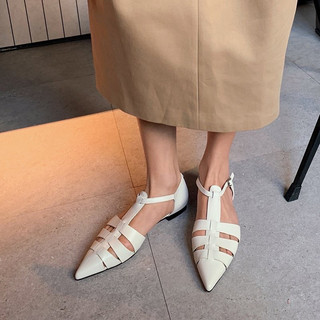 Giày sandals bệt rọ mũi nhọn đan dây đế chống trơn trượt có thêm bigsize 40 41 42 cho nàng ngoại cỡ - Toffly Shoes